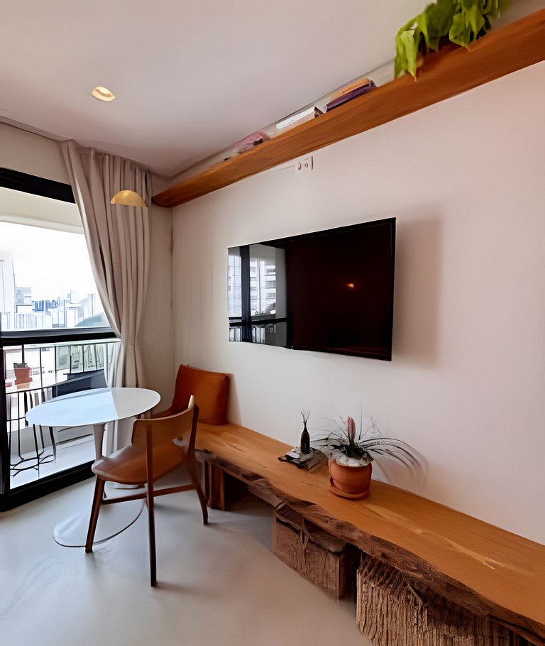 Studio Atemporal com 1 Vaga Pinheiros Jardins SP