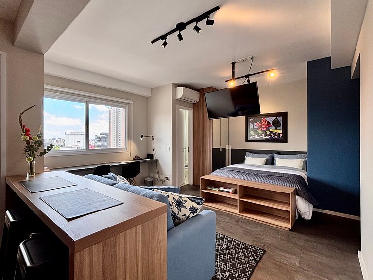 Urban Soul | Studio com vaga na garagem Pinheiros