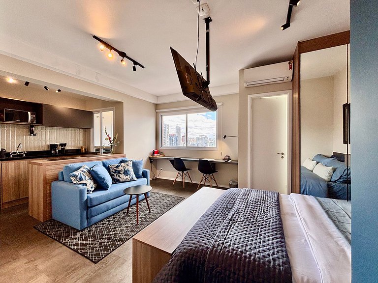 Studio com vaga na garagem Pinheiros Jardins SP