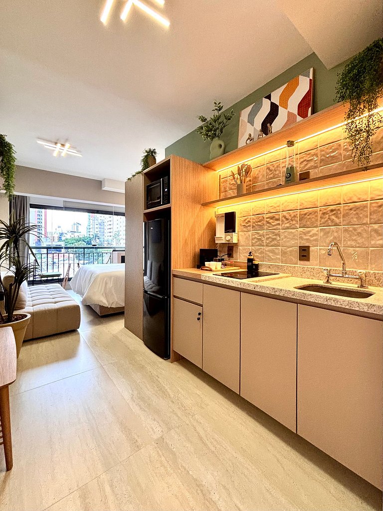 NOVO Studio Amplo e Moderno em Pinheiros Jardins