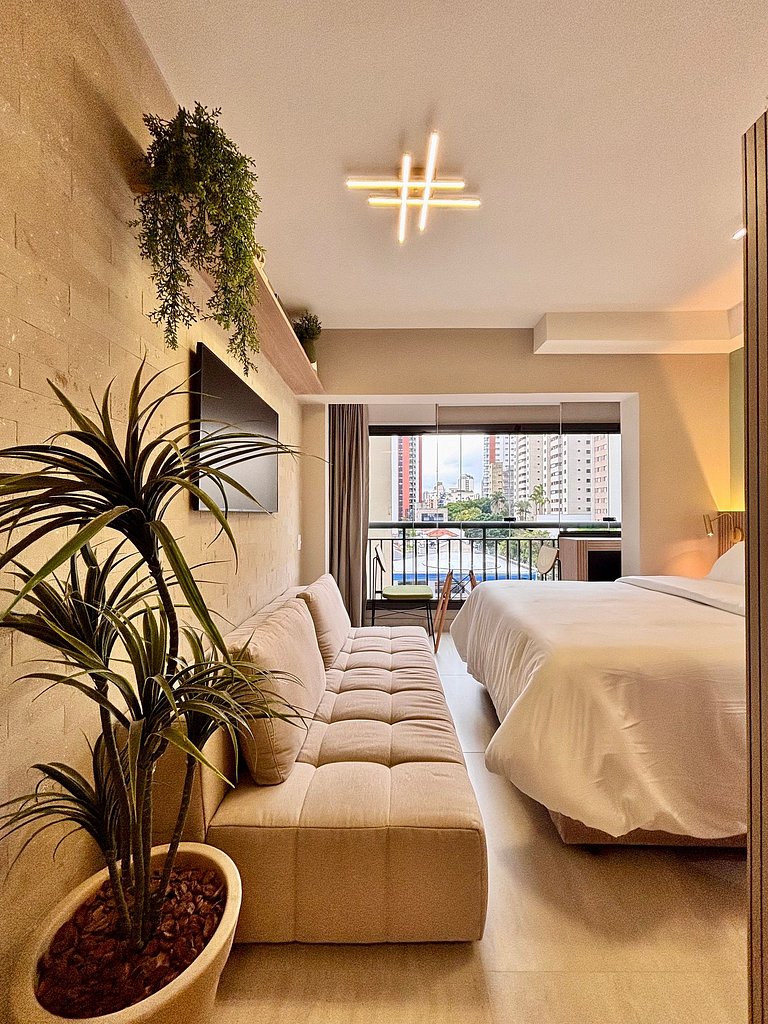 NOVO Studio Amplo e Moderno em Pinheiros Jardins