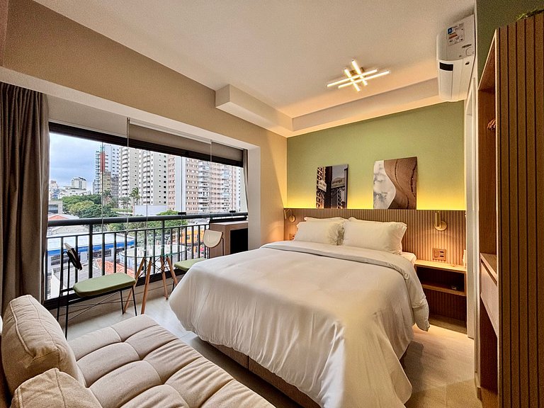 NOVO Studio Amplo e Moderno em Pinheiros Jardins