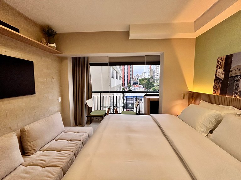 NOVO Studio Amplo e Moderno em Pinheiros Jardins