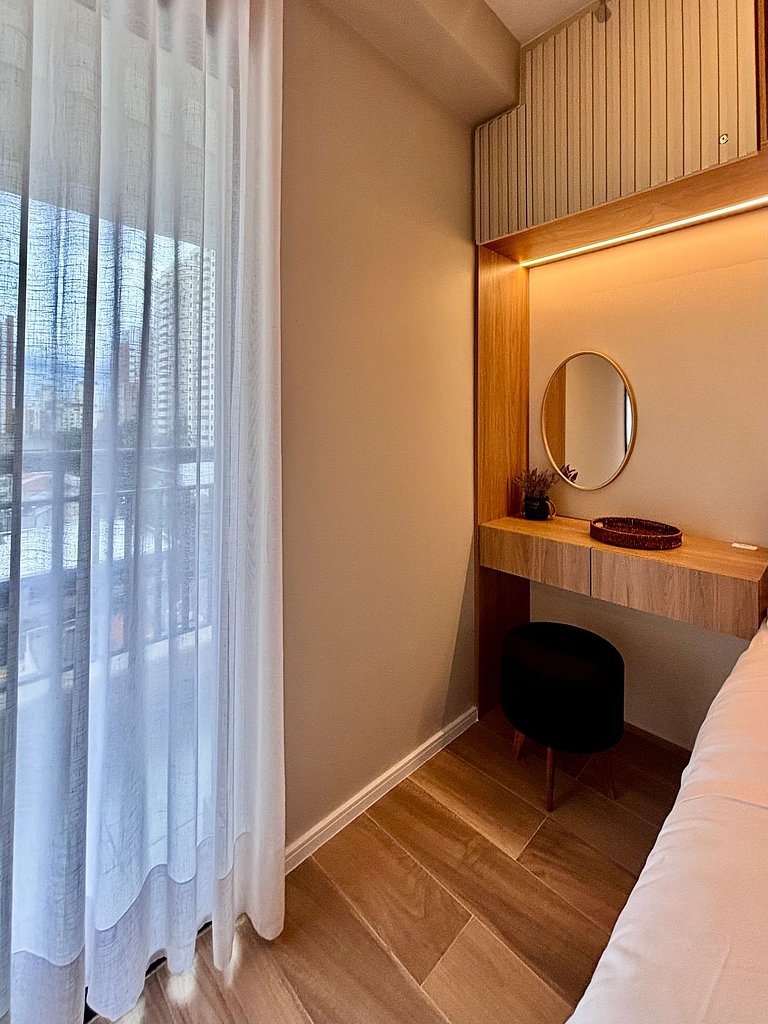 Studio planejado para longas estadias em Pinheiros