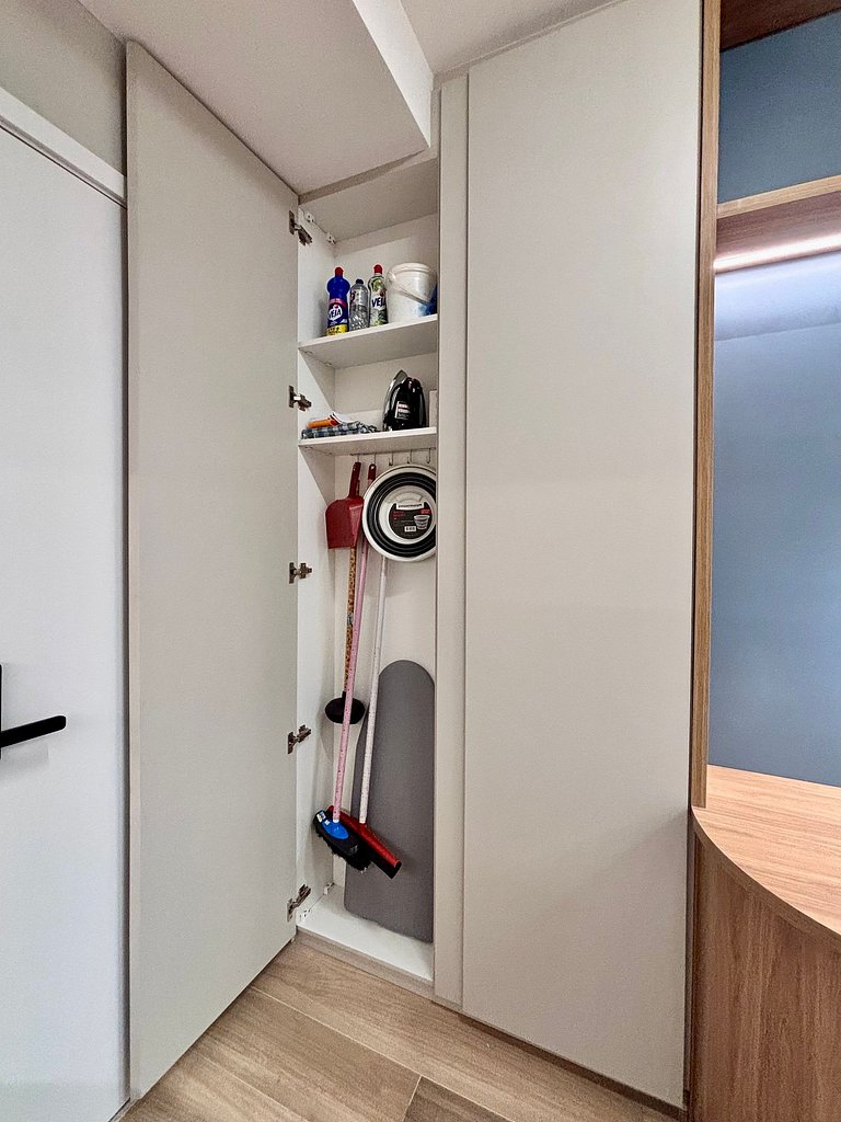 Studio planejado para longas estadias em Pinheiros