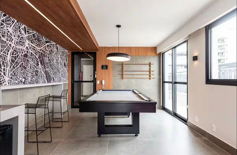 Studio planejado para longas estadias em Pinheiros