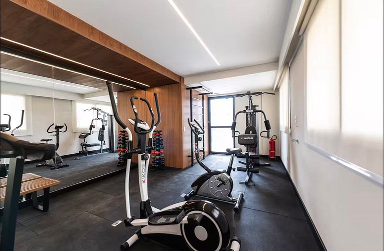 Studio planejado para longas estadias em Pinheiros
