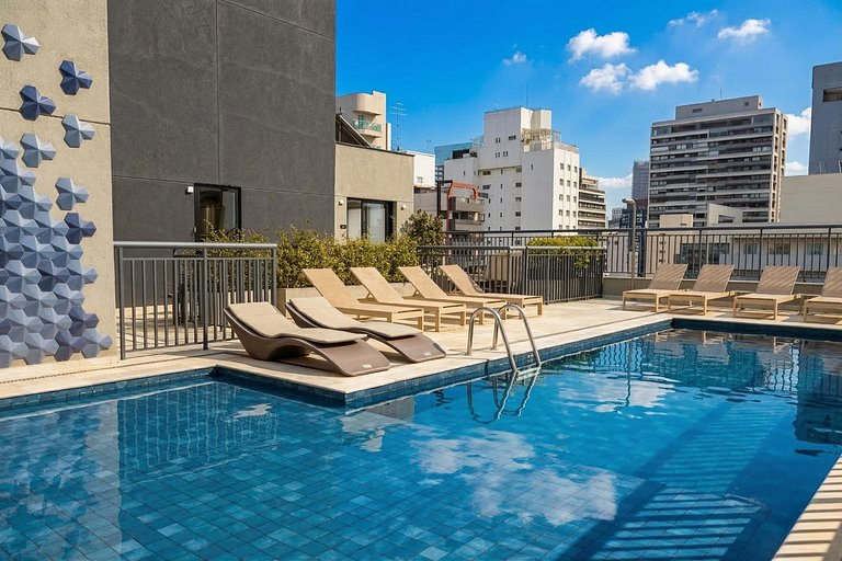 Urban Soul | 2 Quartos em Pinheiros Vaga + Piscina