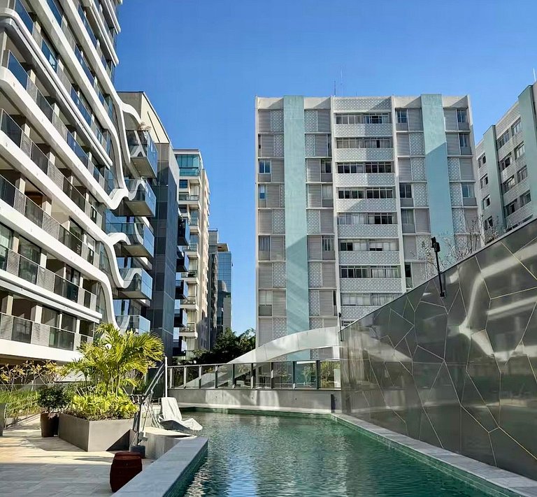 Studio no Jardins Ibirapuera com Garagem