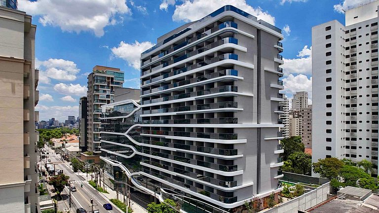 Studio no Jardins Ibirapuera com Garagem