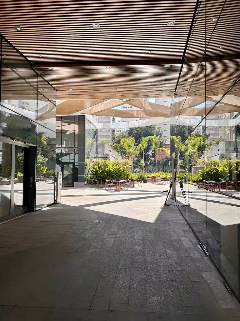 Studio no Jardins Ibirapuera com Garagem