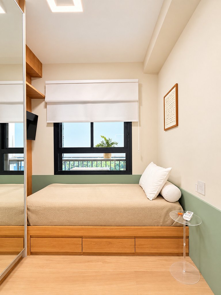 2 Quartos Boutique em Pinheiros | Vaga + Piscina