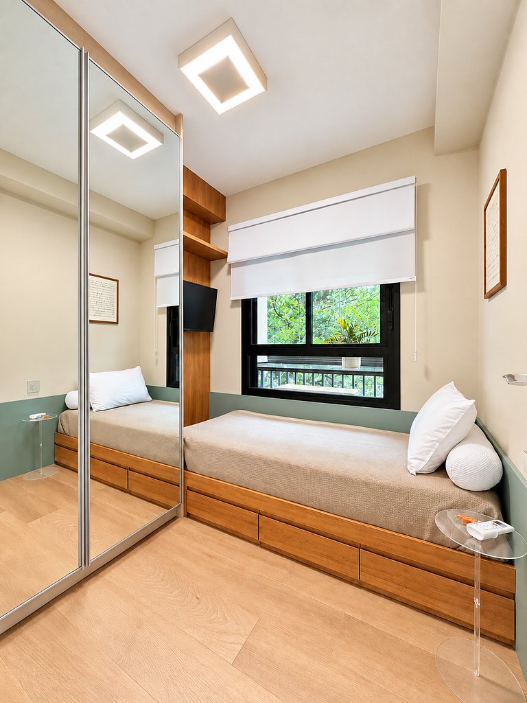 2 Quartos Boutique em Pinheiros | Vaga + Piscina