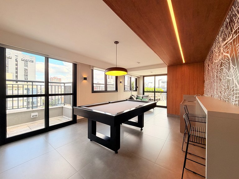 2 Quartos Boutique em Pinheiros | Vaga + Piscina