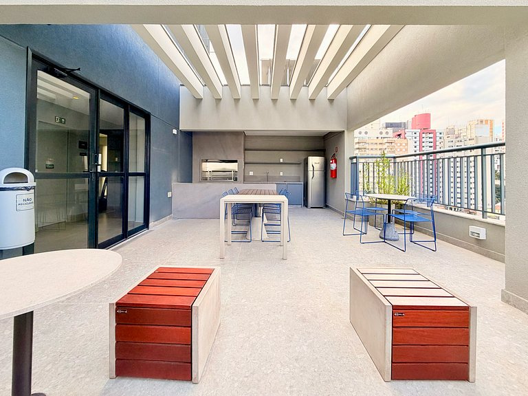 2 Quartos Boutique em Pinheiros | Vaga + Piscina