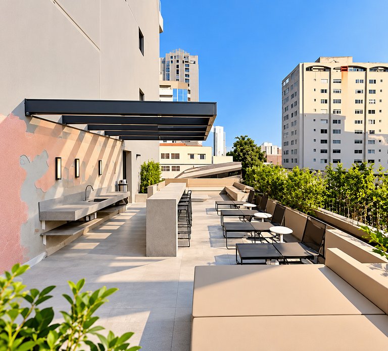 Espaçoso Studio em Pinheiros Jardins Oscar Freire
