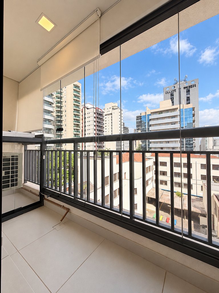NOVO Studio varanda privativa Pinheiros