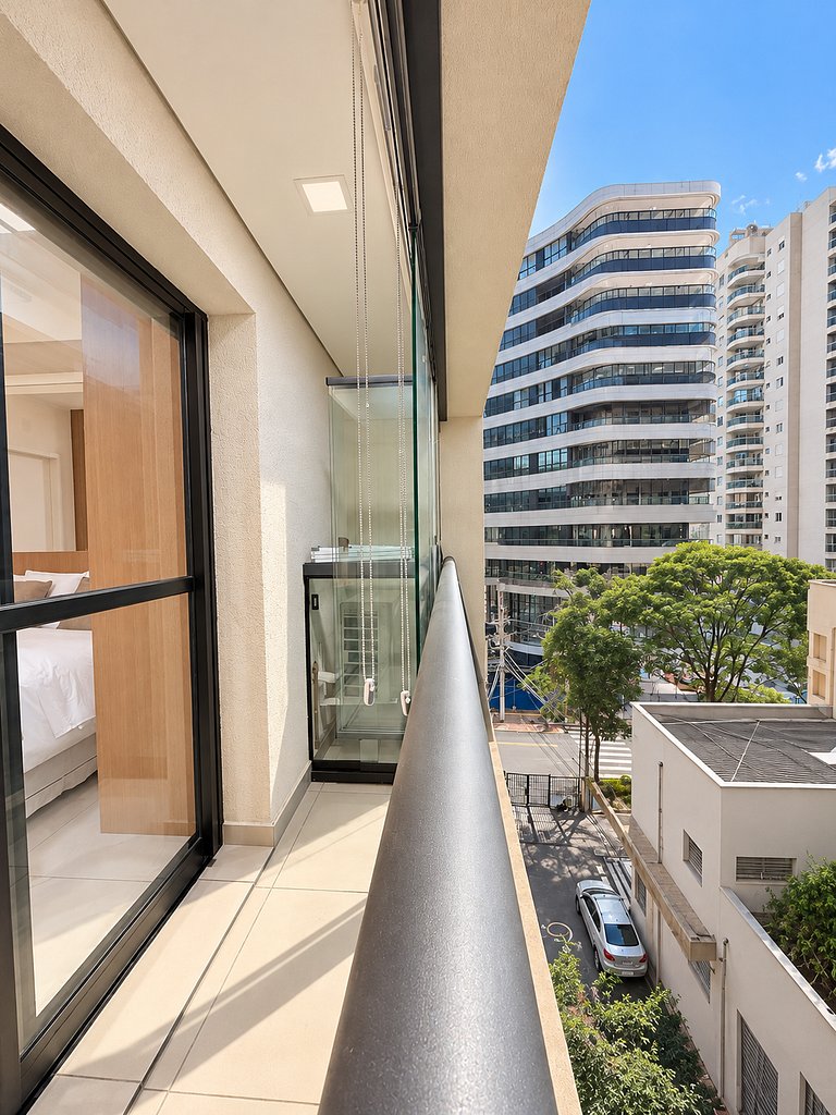 NOVO Studio varanda privativa Pinheiros
