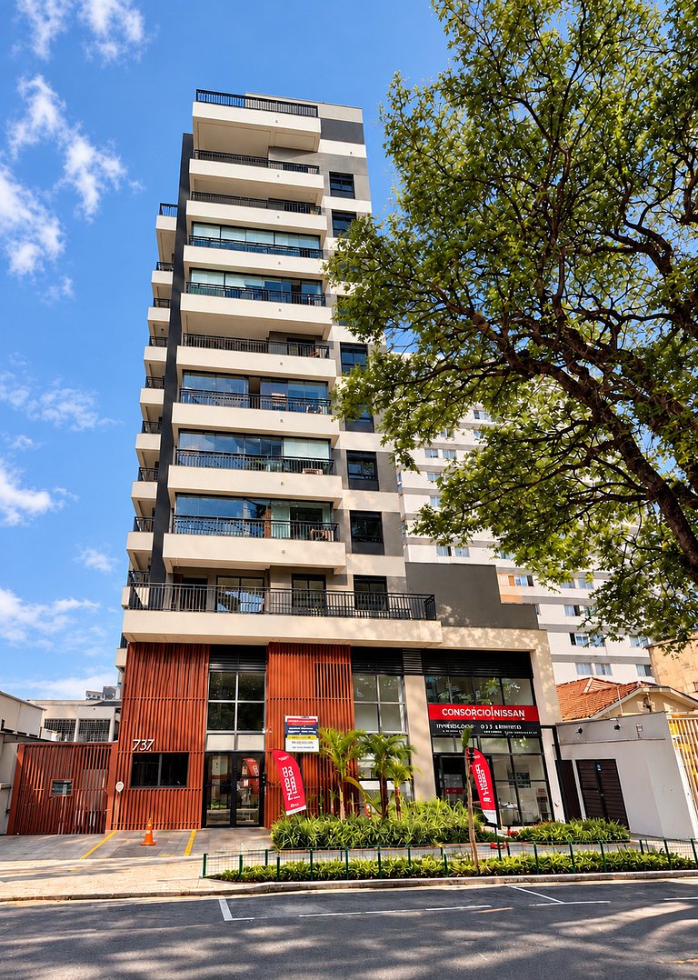 NOVO Studio varanda privativa Pinheiros