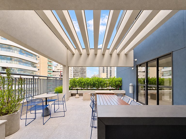 NOVO Studio varanda privativa Pinheiros